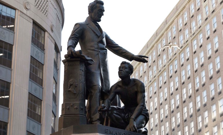 Boston removes statue of Lincoln freeing a slave