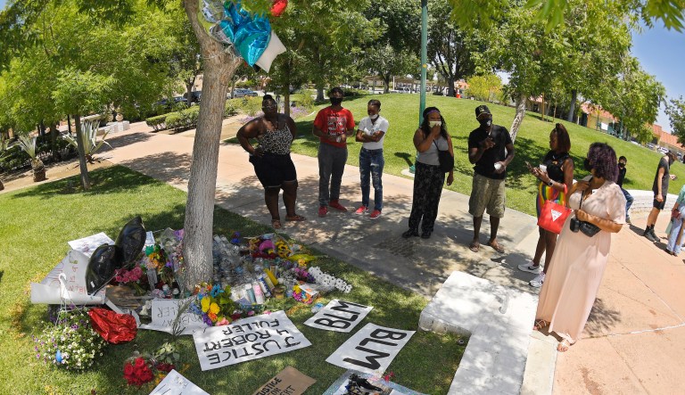 Half-brother of black man found hanging in California dies in officer-involved shooting