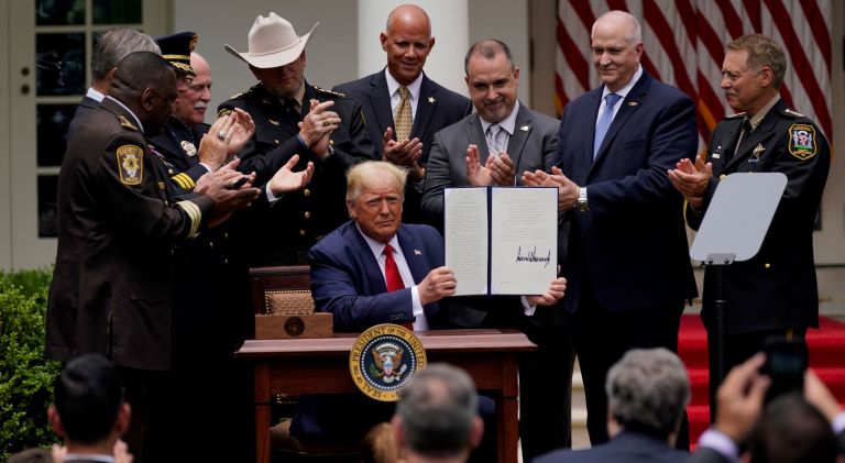 ‘Without police, there is chaos’: Trump reforms embraced by his allies and law enforcement