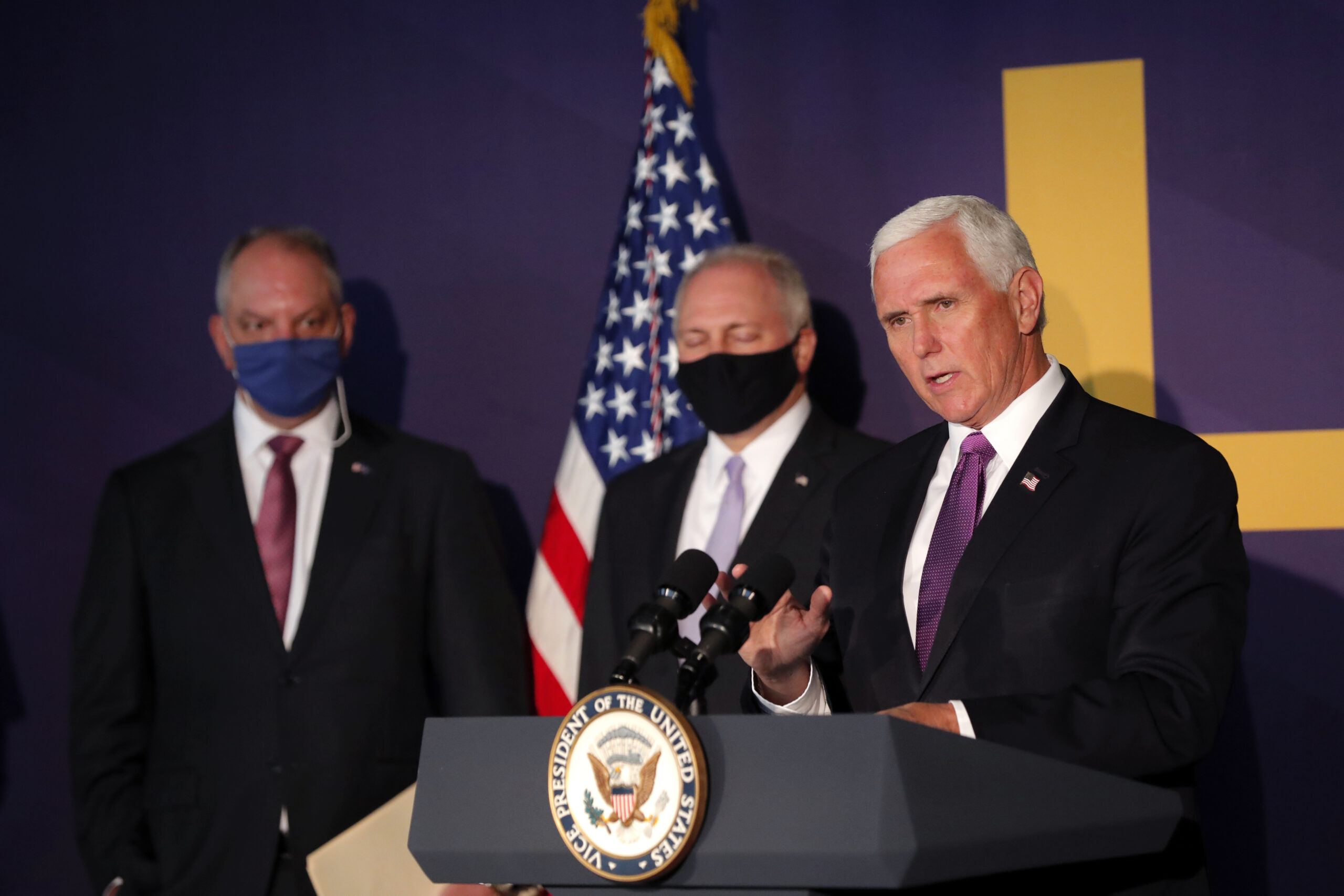 Pence urges reopening schools and pledges federal support for Louisiana
