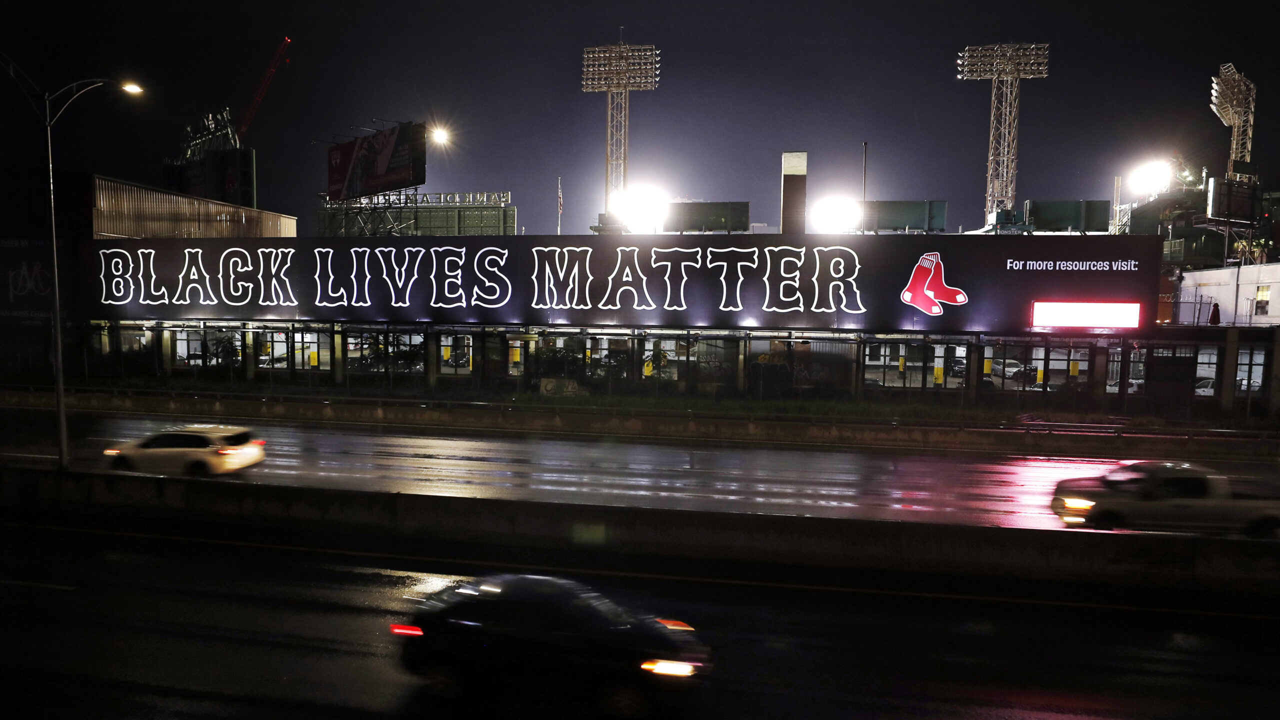 Boston Red Sox unveil Black Lives Matter billboard at Fenway Park