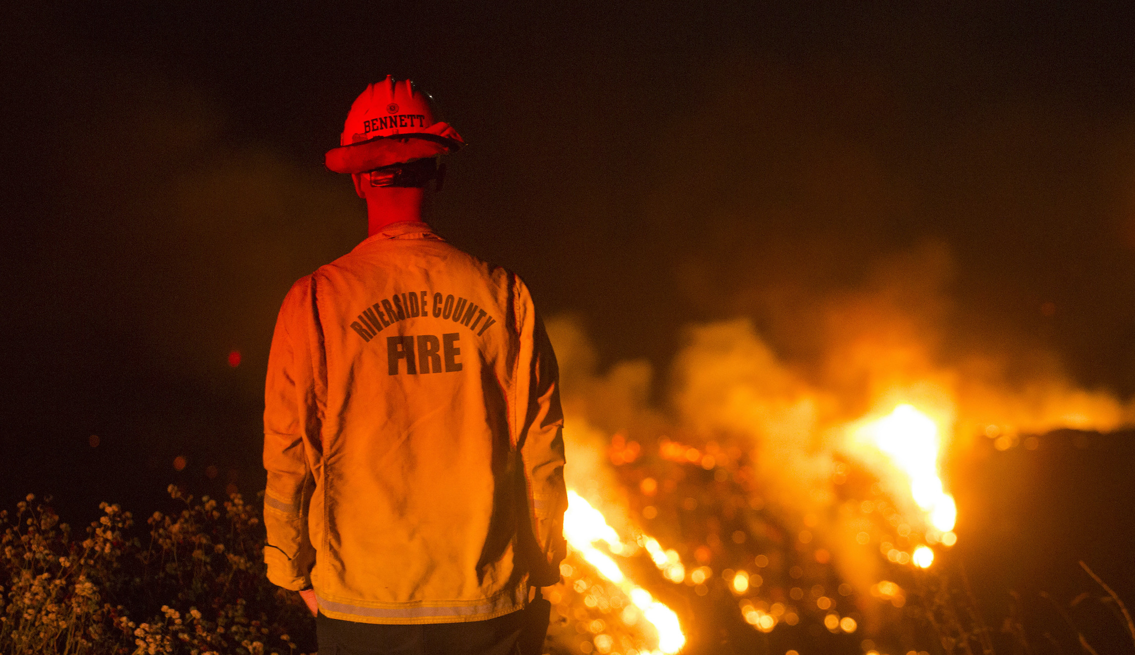 Thousands evacuated as California ‘Apple Fire’ roars east of Los Angeles