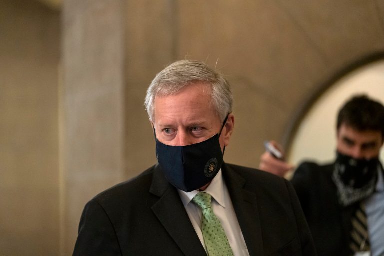 White House chief of staff Mark Meadows practicing what he preaches.