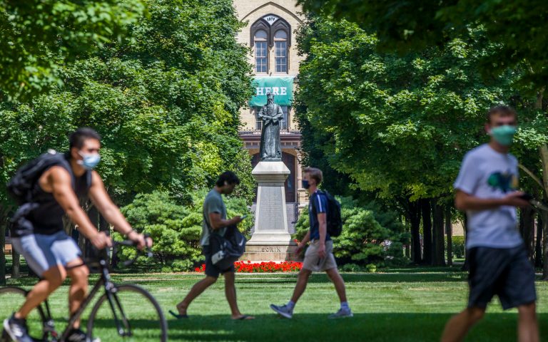 Notre Dame moves classes online temporarily following coronavirus surge