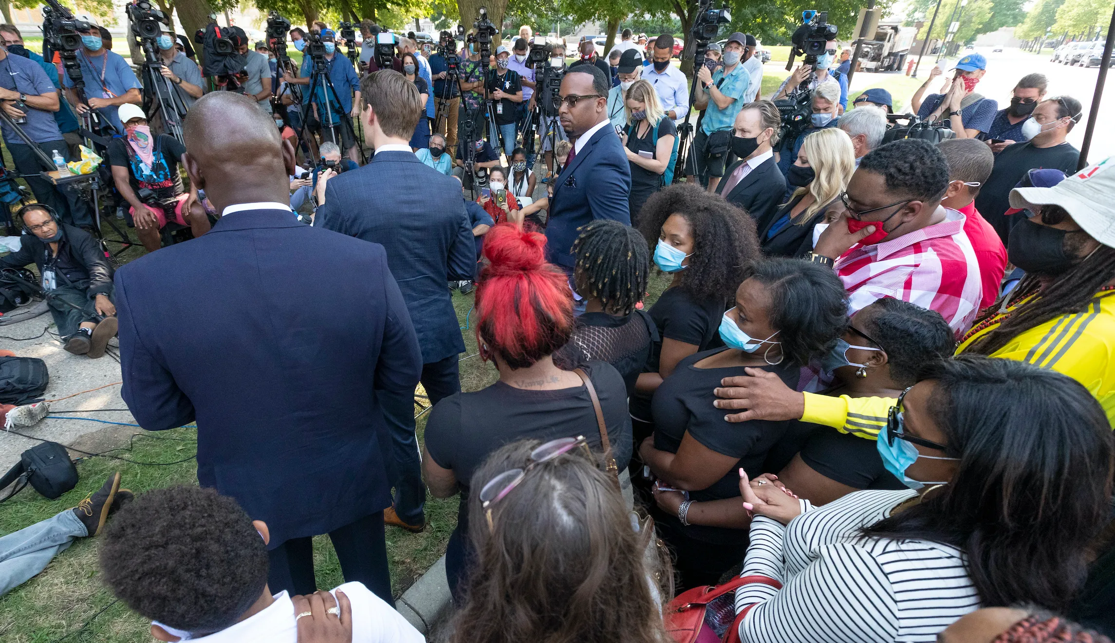 Jacob Blake’s father says officers handcuffed Blake to his bed