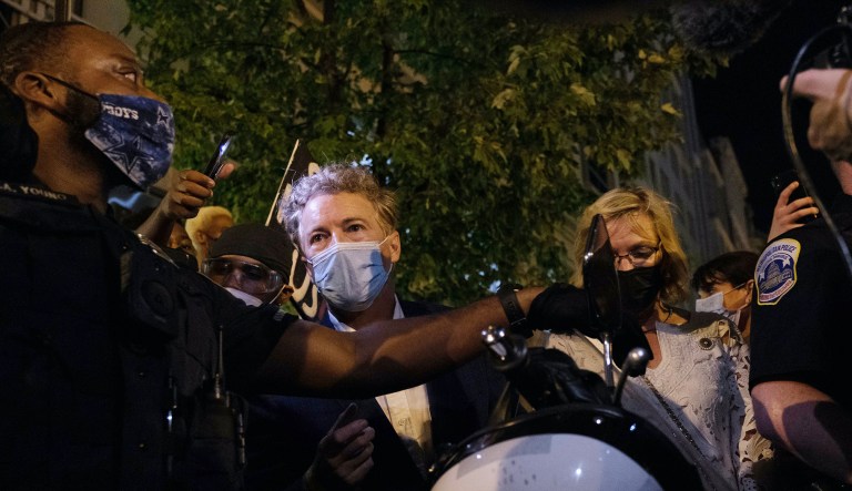 WATCH: Protesters harass RNC attendees leaving Trump speech at White House