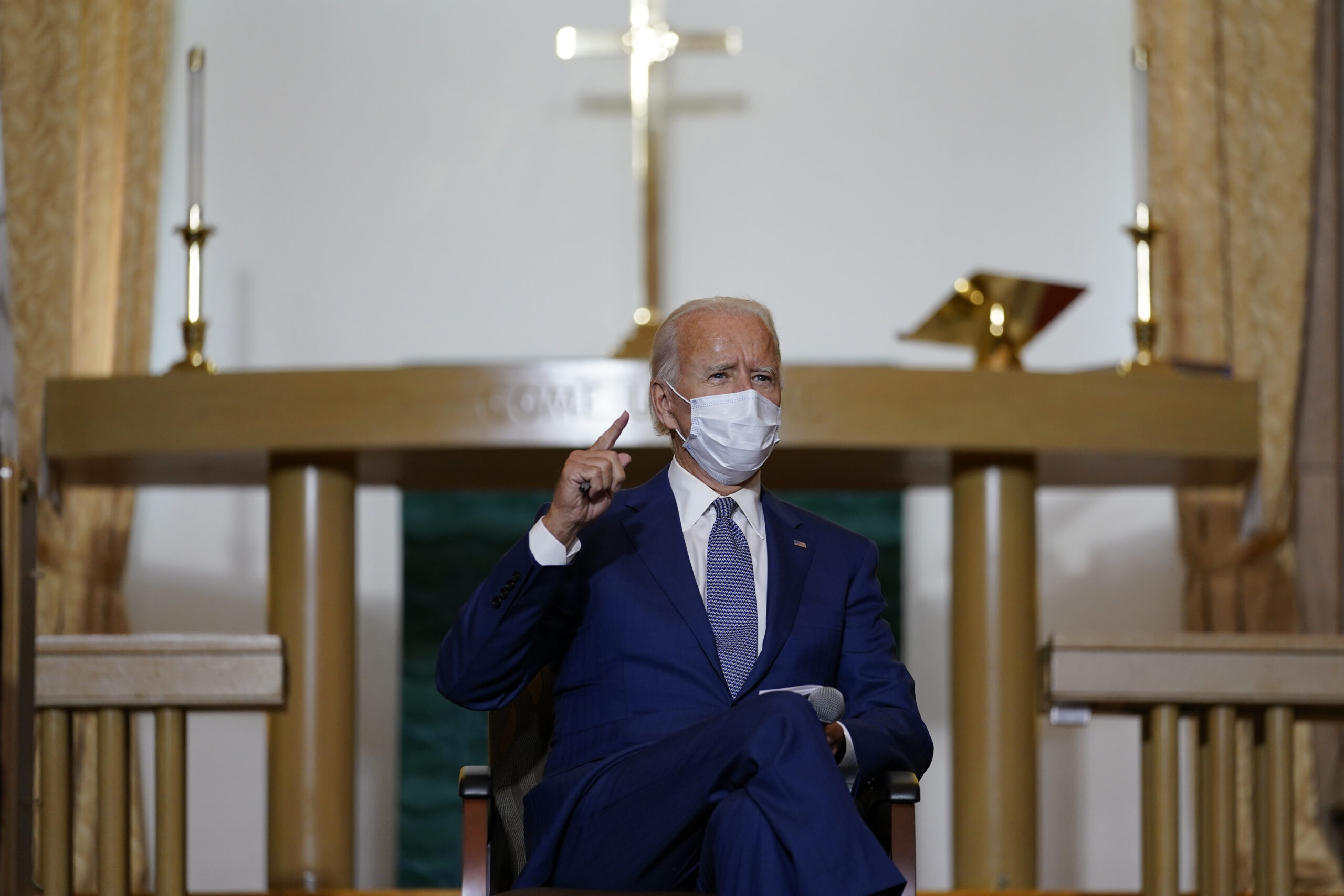 ‘They’ll shoot me’: Biden makes awkward joke at Kenosha community meeting