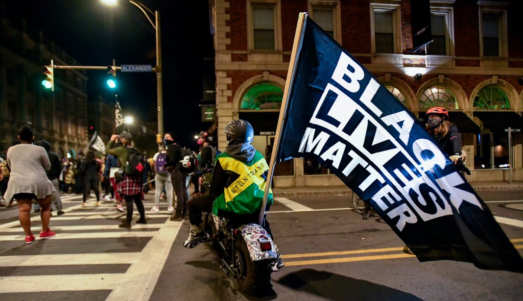 Hundreds protest New York grand jury decision not to charge officers involved in Daniel Prude death