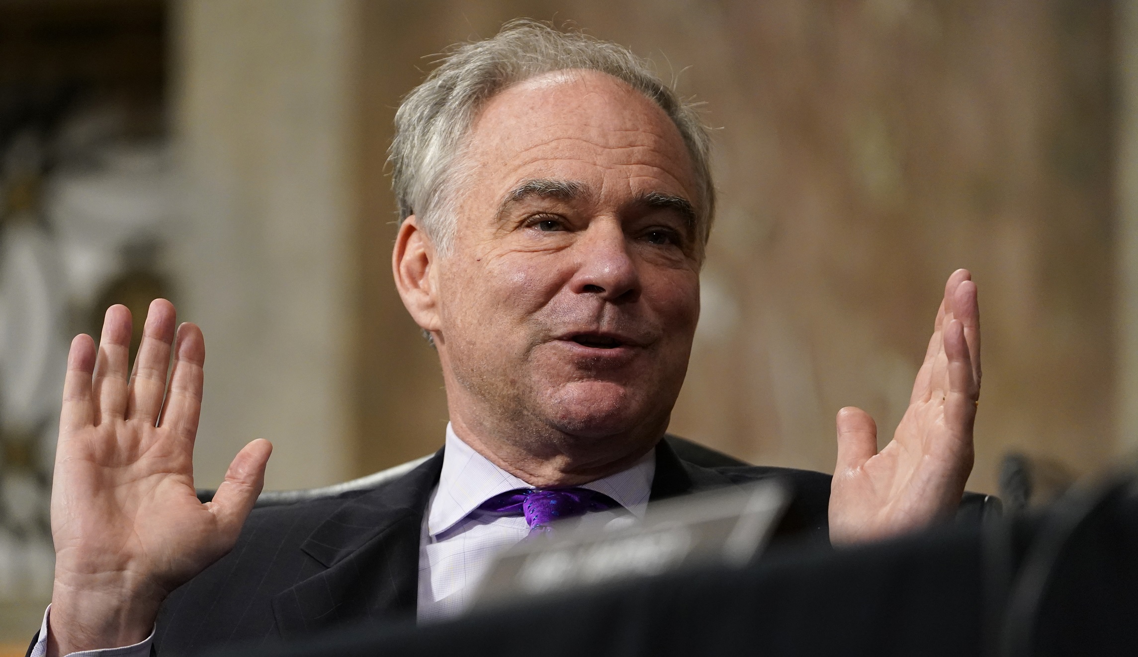 On court packing, Tim Kaine plays role of buffoon