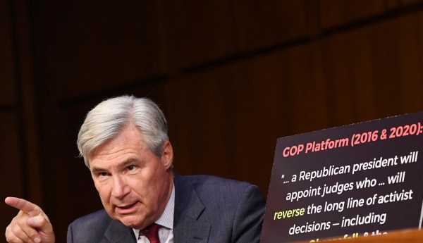 Sen. Whitehouse, against Judge Barrett, shows huge hypocrisy about ‘dark money’
