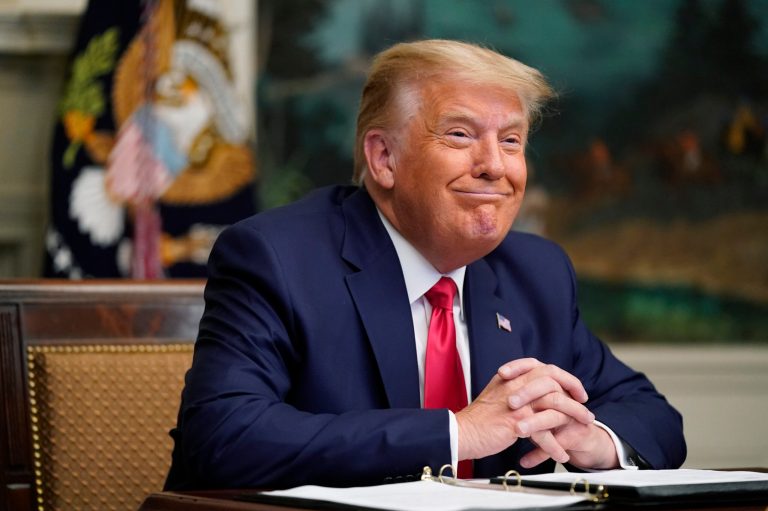 President Donald Trump participates in a video teleconference call with members of the military on Thanksgiving, Thursday, Nov. 26, 2020, at the White House in Washington. Most Republicans want him to run again.