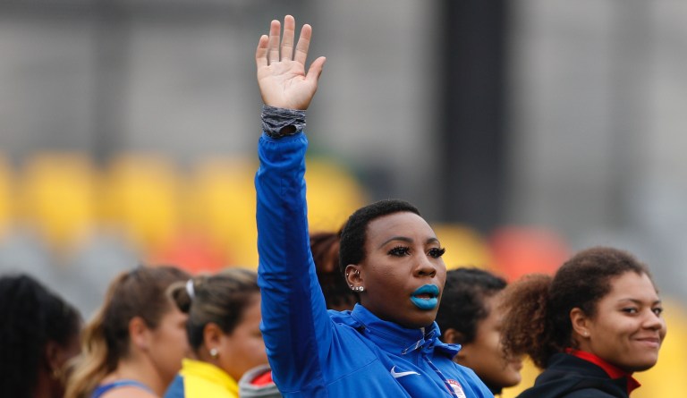 Hammer-thrower Gwen Berry’s tweets about ‘retarded’ white people and rape resurface after protesting national anthem