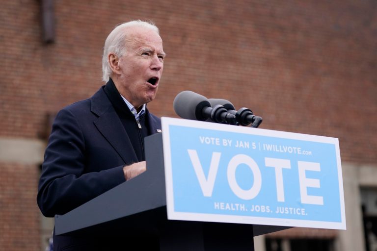 Biden knocks Georgia GOP candidates Perdue and Loeffler for their support of Trump