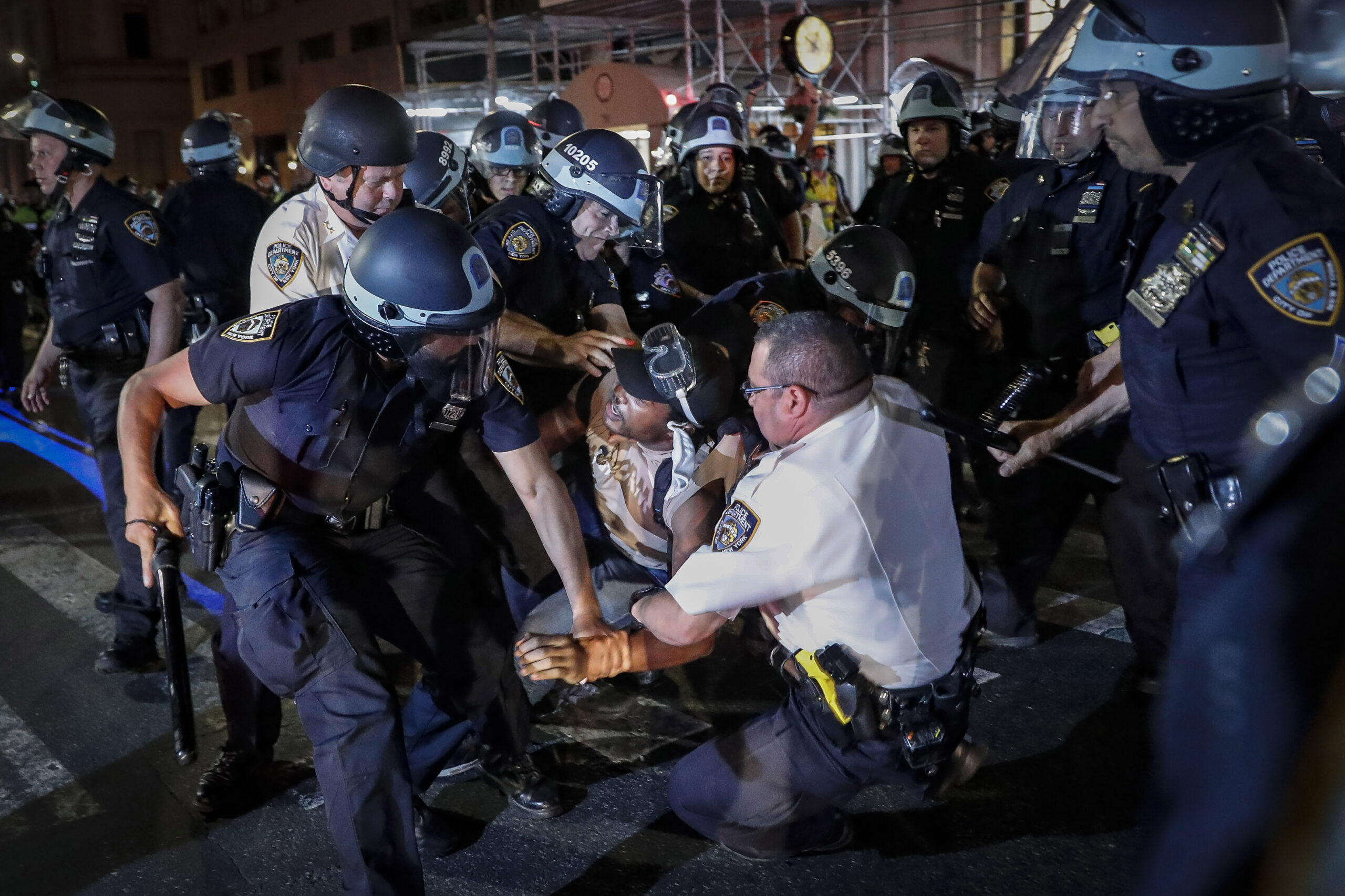 Violent confrontation between police and Black Lives Matter protesters nets nearly 30 arrests