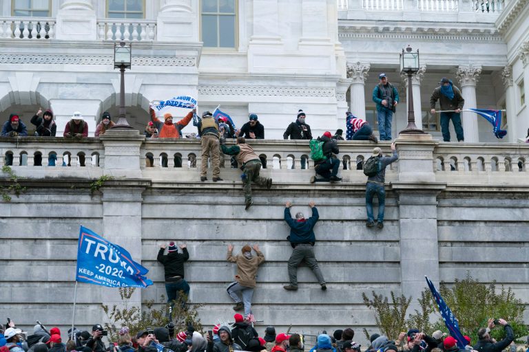 Two Virginia police officers photographed giving middle finger at Capitol riot ordered to surrender firearms