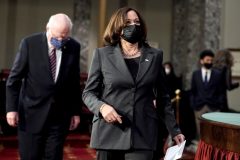 Harris camp slaps Left over blame on minimum wage