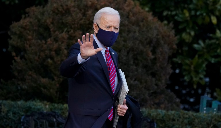 Biden says US is at ‘war’ with virus, but his weekends lack a battle posture