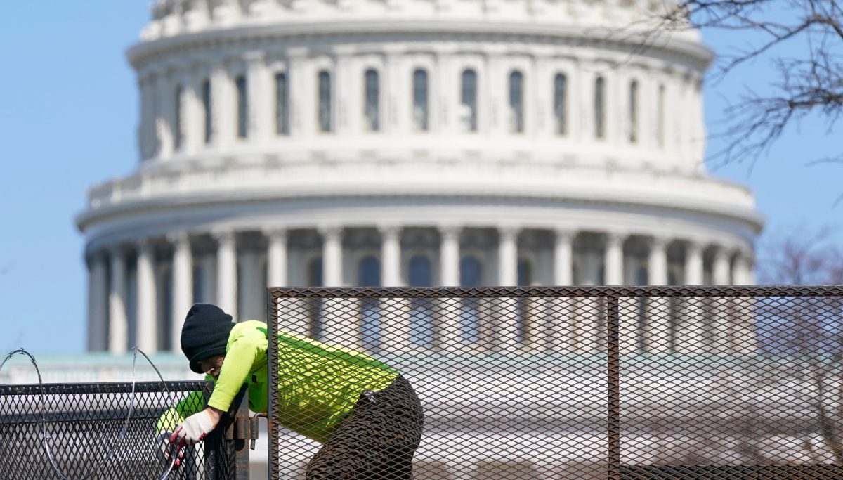 Some Capitol razor wire fencing removed after months of tight security