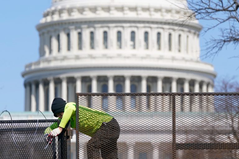 Some Capitol razor wire fencing removed after months of tight security