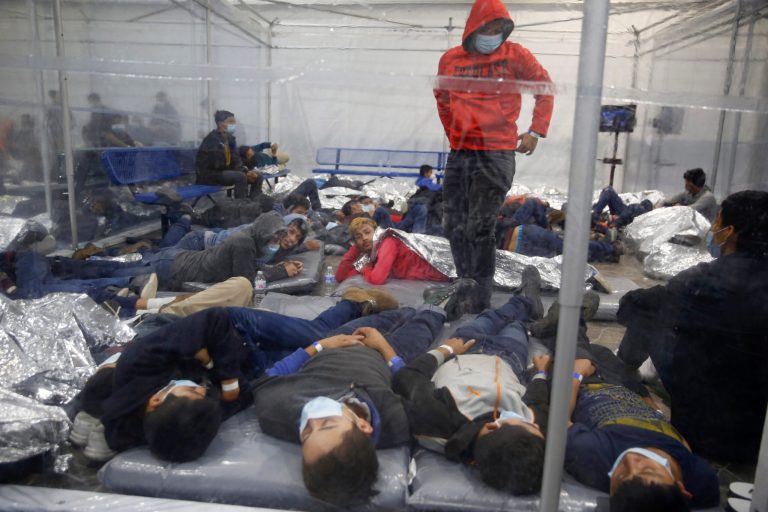 Extreme overcrowding: Border Patrol tent in Donna, Texas, holding 5,700 migrants despite 250-person capacity