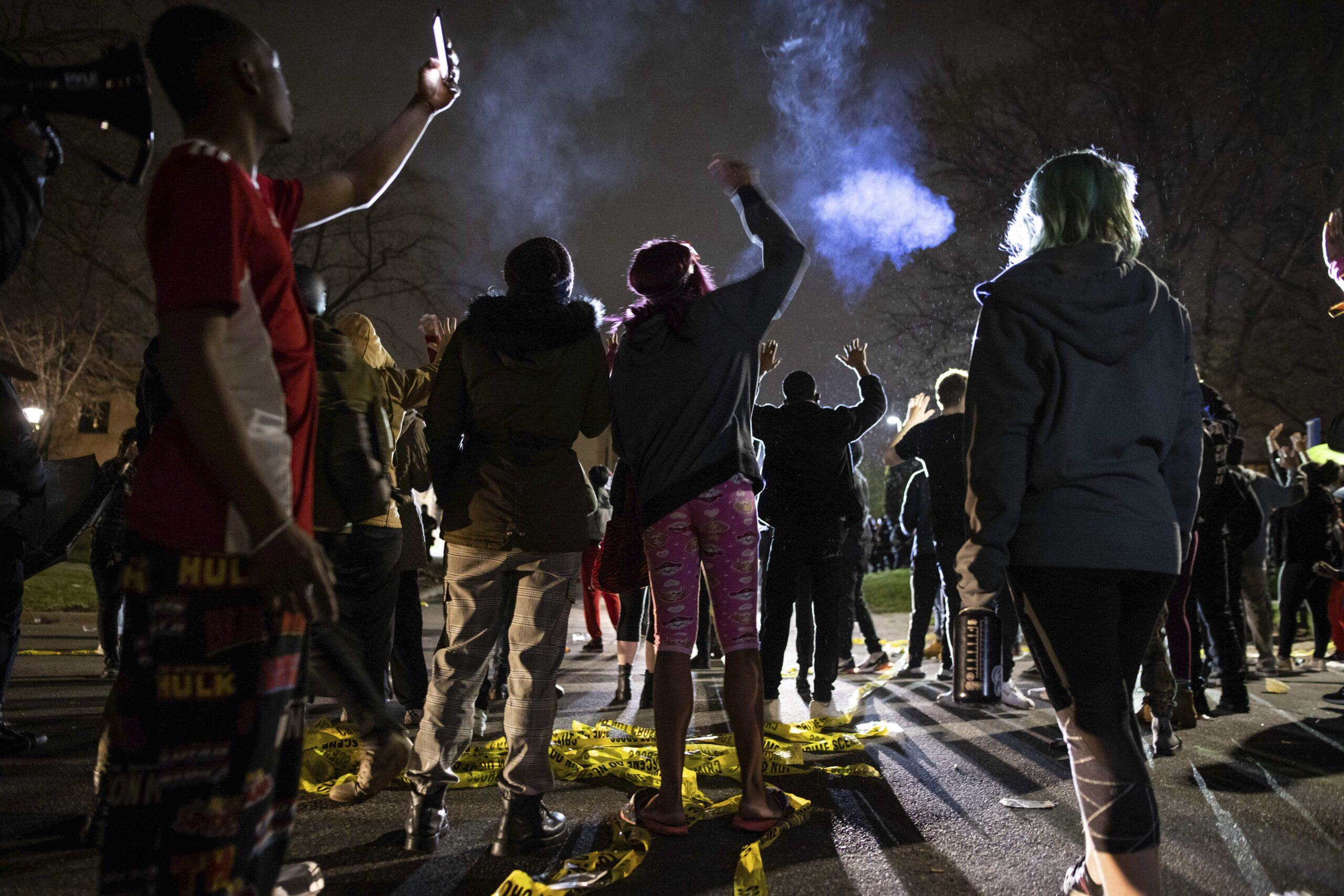 Reporters seen scolding police chief for using the word ‘riot’ to describe violence that broke out in Minneapolis suburb