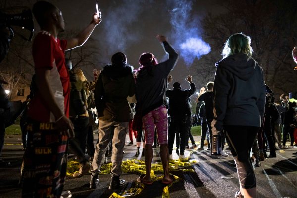 Reporters seen scolding police chief for using the word ‘riot’ to describe violence that broke out in Minneapolis suburb