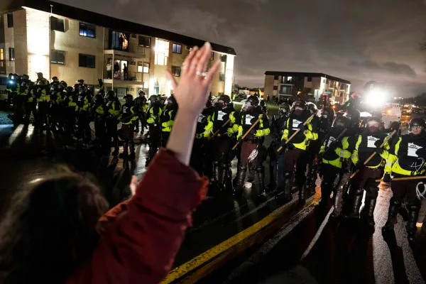 Dozens arrested after riots break out in second night of unrest in Minneapolis suburb