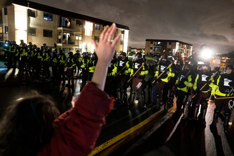Dozens arrested after riots break out in second night of unrest in Minneapolis suburb