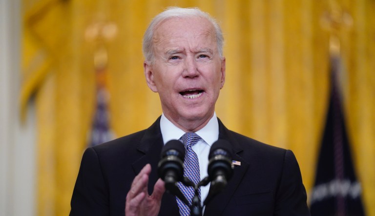 President Joe Biden speaks about distribution of COVID-19 vaccines, in the East Room of the White House, Monday, May 17, 2021, in Washington.