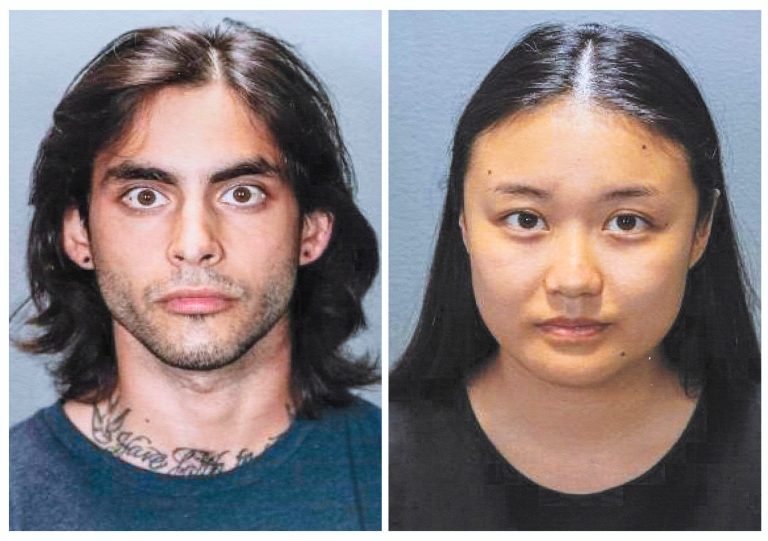 These undated photos provided by the Orange County District Attorney's Office shows Marcus Anthony Eriz, 24, and Wynne Lee, 23. (Orange County District Attorney's Office via AP, File)