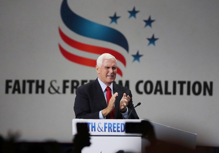 Pence taunted as ‘traitor’ during speech at Florida conservative conference