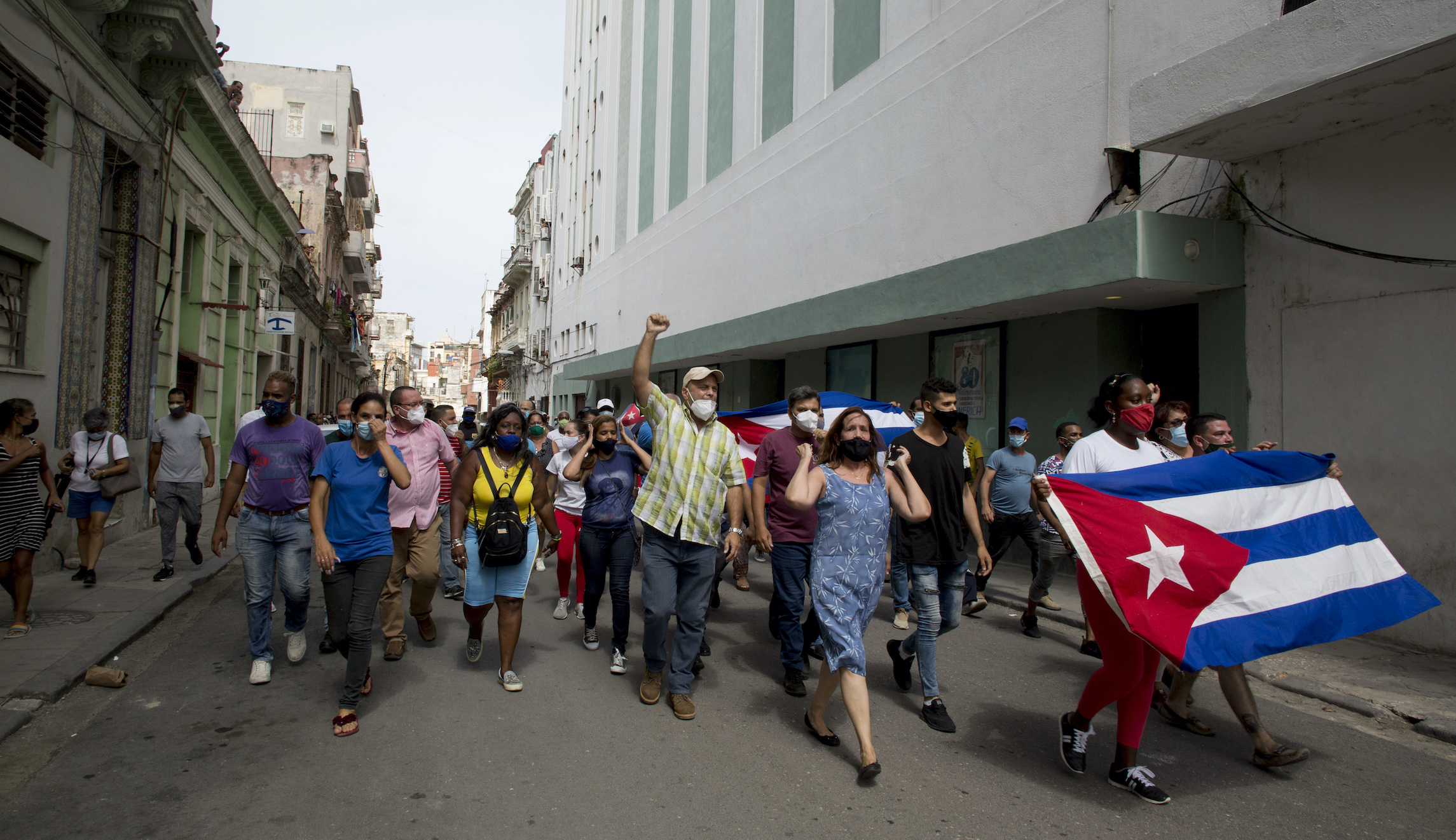 Protesters call for end to communist dictatorship in Cuba