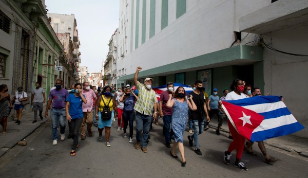 Protesters call for end to communist dictatorship in Cuba