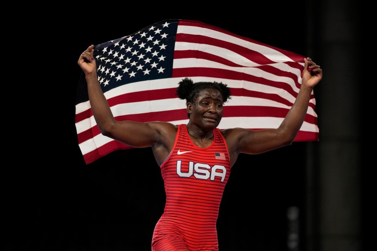 American wrestler wins gold, gives emotional speech: ‘I love representing the USA’