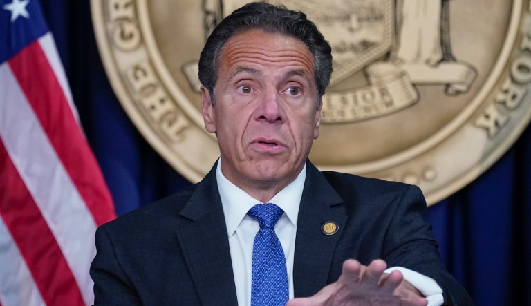 New York Gov. Andrew Cuomo speaks to reporters during a news conference, Wednesday, June 23, 2021, in New York.