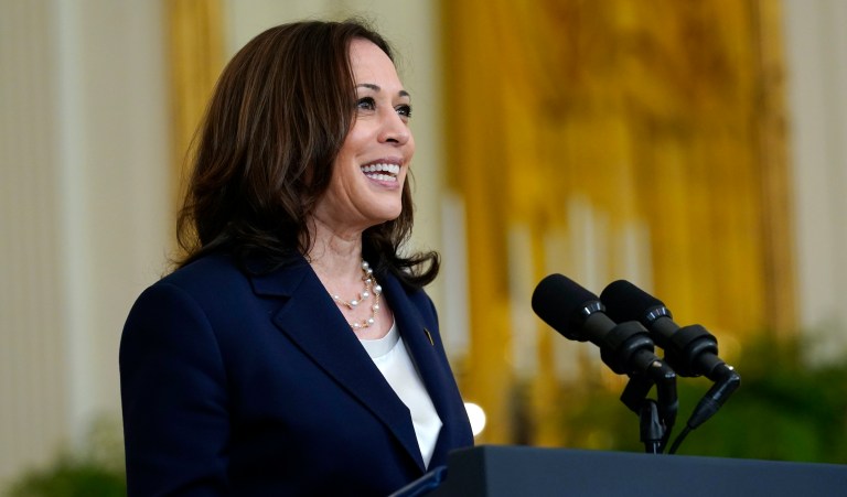 Democrats stick with Kamala Harris despite poll slump and staff turmoil