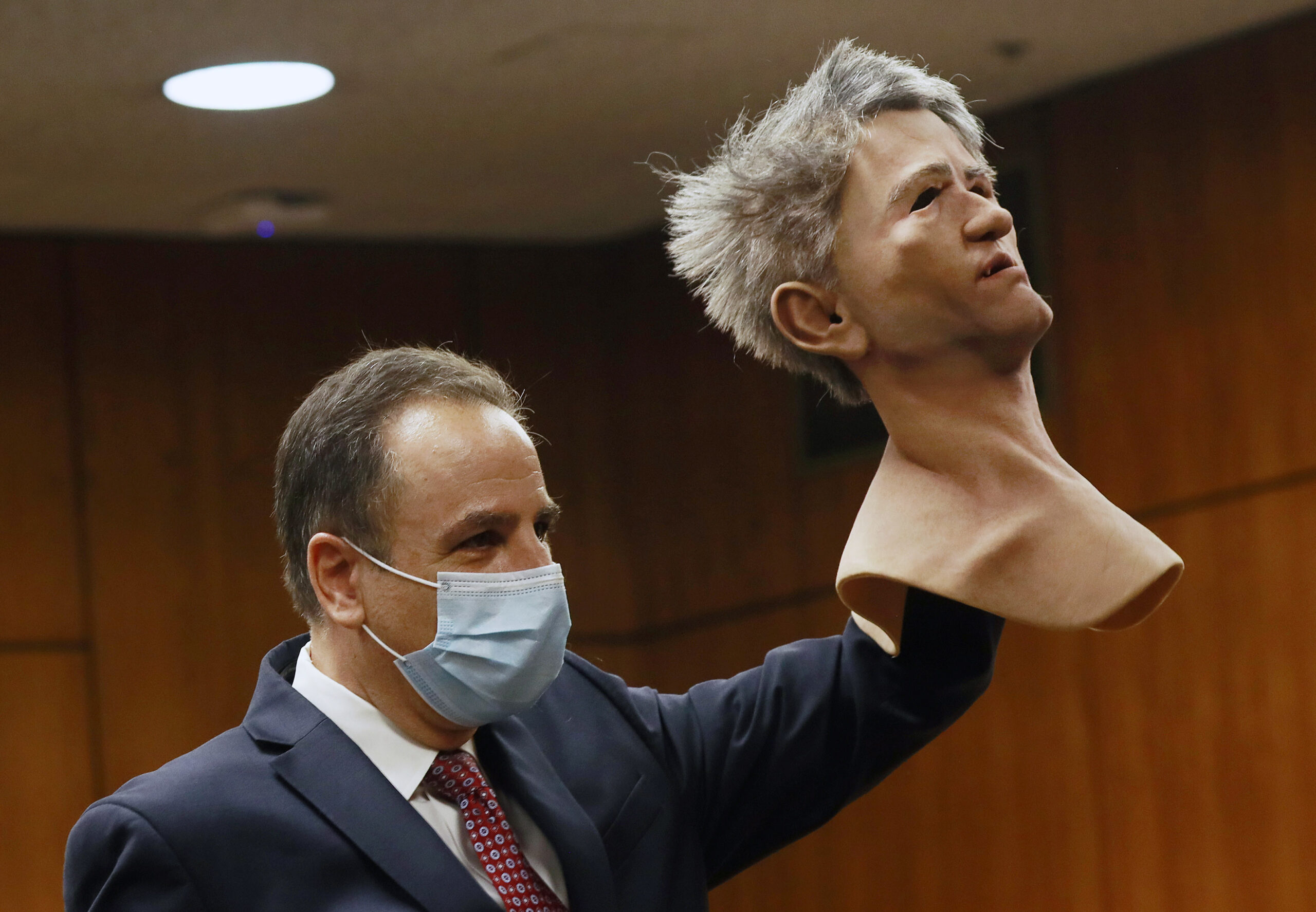 Latex mask showcased by prosecutors in Robert Durst murder trial