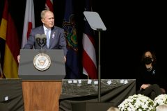 George Bush warns of domestic extremism and ‘malign force’ dividing US in 9/11 speech