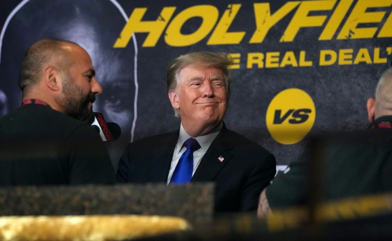 Trump cheered as commentator for boxing match: ‘We Love Trump!’