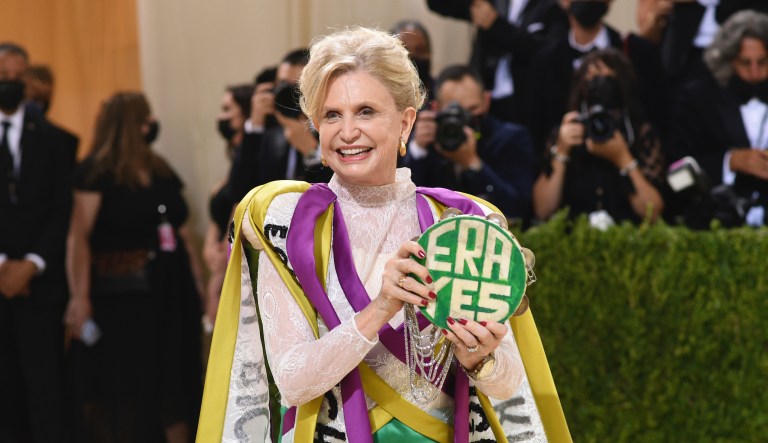 Congresswoman Carolyn B. Maloney attends The Metropolitan Museum of Art's Costume Institute benefit gala celebrating the opening of the 