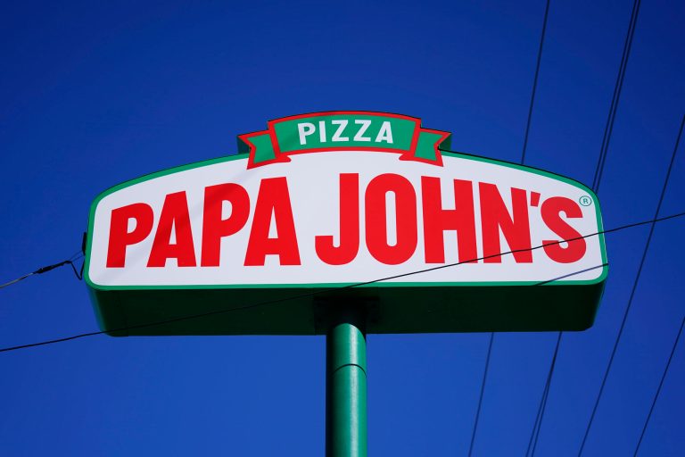 Papa John's Pizza restaurant in Plymouth Meeting, Pa., Wednesday, Sept. 29, 2021. (AP Photo/Matt Rourke)