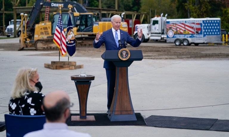 Michigan Trump supporters line streets chanting ‘F*** Joe Biden’
