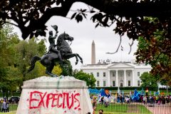 ‘Respect us or expect us’: Andrew Jackson statue vandalized in front of White House