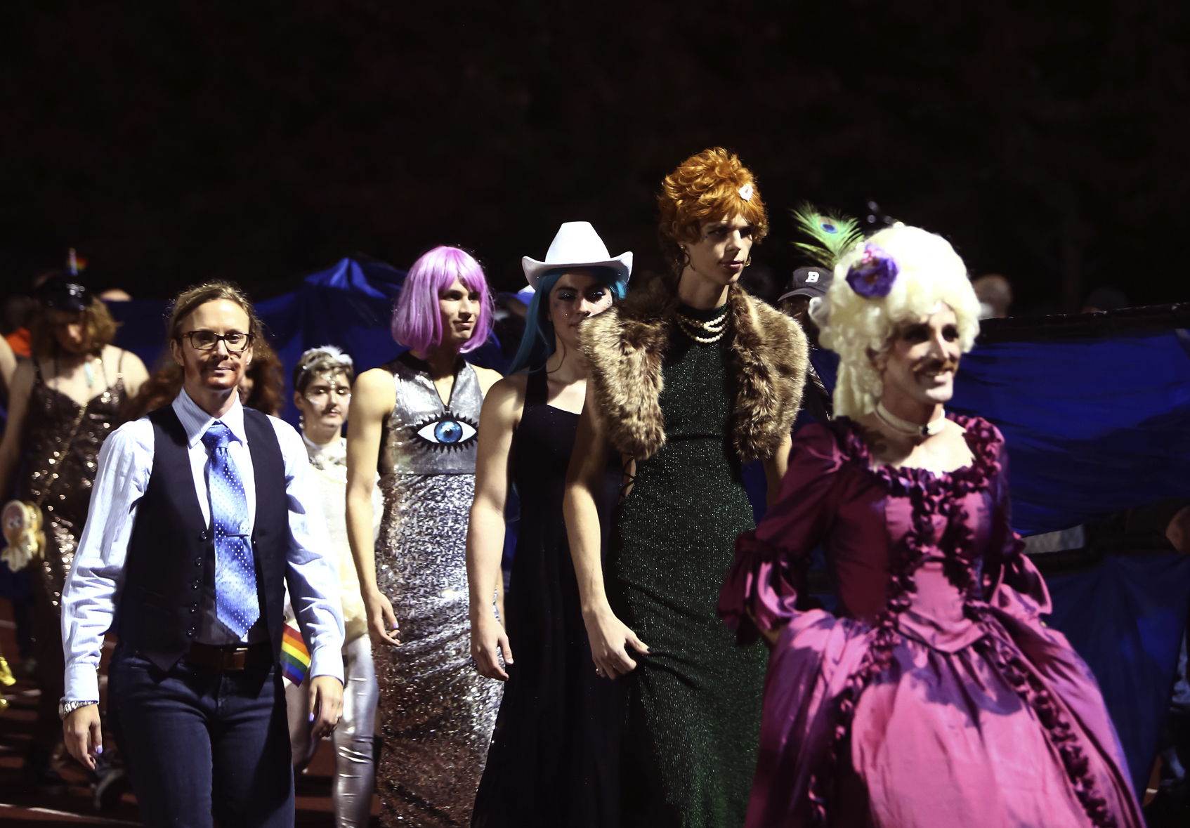 Hail, Mary! High school’s halftime show is a drag pageant