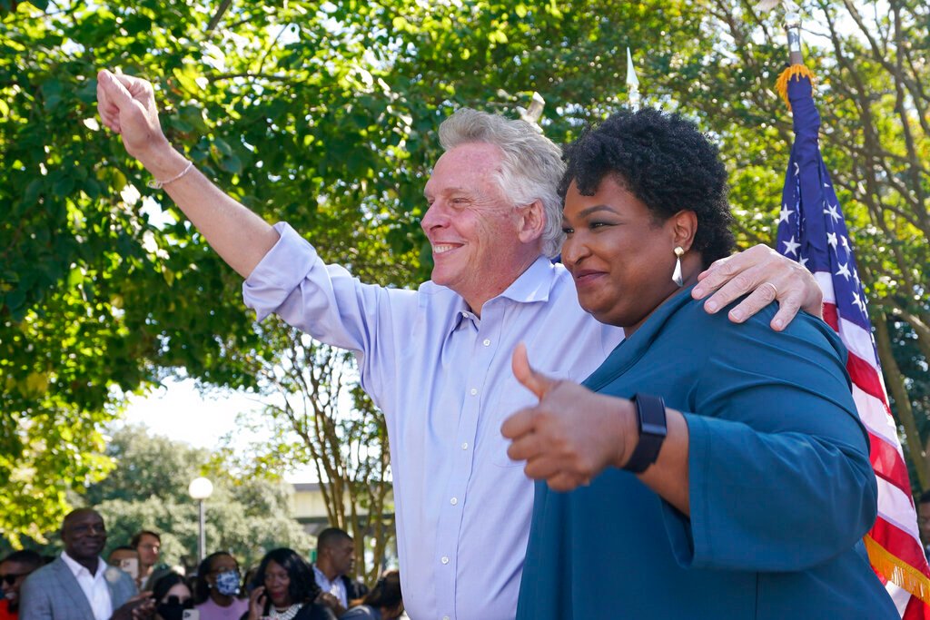 Election truther Terry McAuliffe hosts election truther Stacey Abrams