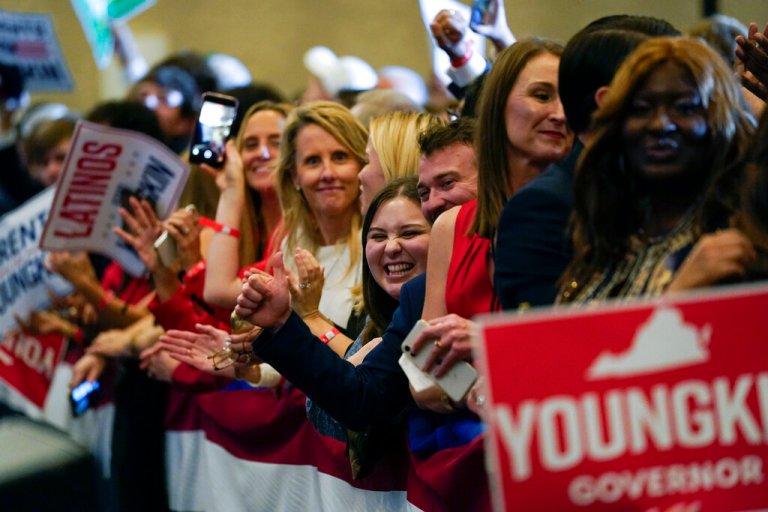‘Let’s go Brandon’ chant breaks out at Youngkin headquarters as victory looks assured