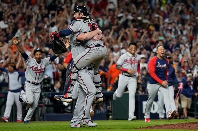 The Atlanta Braves chop on