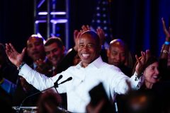 Eric Adams rebuffs demonstrators’ demands to abandon plans to beef up policing in New York City