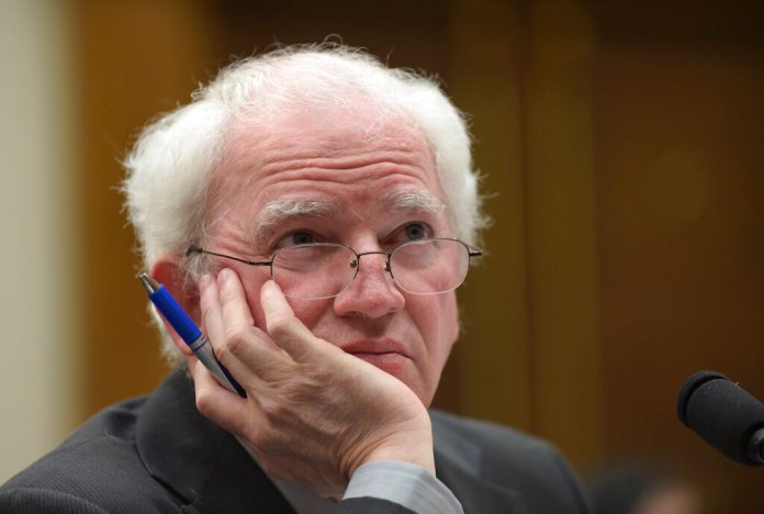 John Eastman testifies on Capitol Hill in Washington, on March 16, 2017, at a House Justice subcommittee on Courts, Intellectual Property and the Internet hearing on restructuring the U.S. Court of Appeals for the Ninth Circuit.