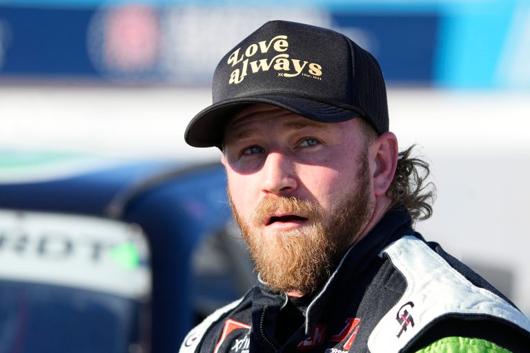 NASCAR Xfinity Series driver Jeffrey Earnhardt during a NASCAR Xfinity Series auto race on Saturday, Nov. 6, 2021, in Avondale, Ariz. Earnhardt will drive the legendary No. 3 Chevrolet originally belonging to his late grandfather, NASCAR Hall of Famer Dale Earnhardt, on April 23, 2022.